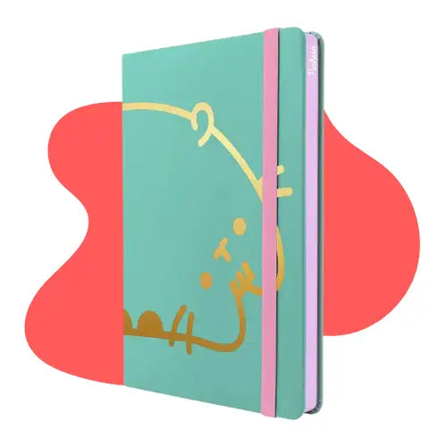 Cuaderno Mooving Notes Gatito Pusheen A5 X 96 Hjs Rayado Color Turquesa