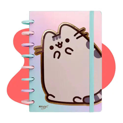 Cuaderno A Discos Mooving Loops A5 Pusheen Inteligente Color Rosa
