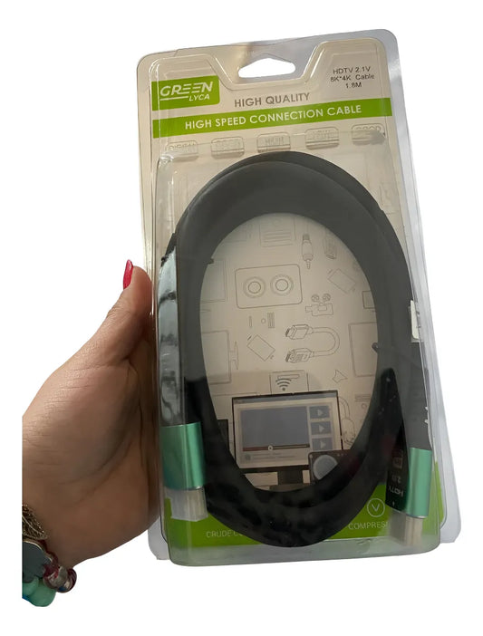 Cable Hdmi Hdtv 8k 4k 2.1v 1.8mt Punta Dorada 2.1v