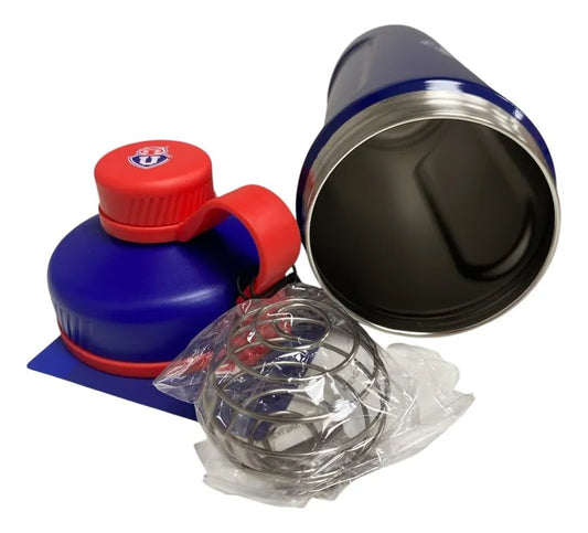Botella U De Chile Metalica Sport Shaker 950ml Azul