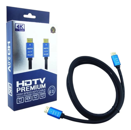 Cable Hdmi De 1.5 Mts 4k X 2k Ultra Hd 2.0 V Punta De Metal 2.0v