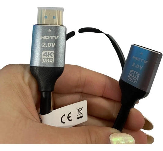 Cable extencion  Hdmi Hdtv Macho Hembra 4k 2.0v 0.5mt