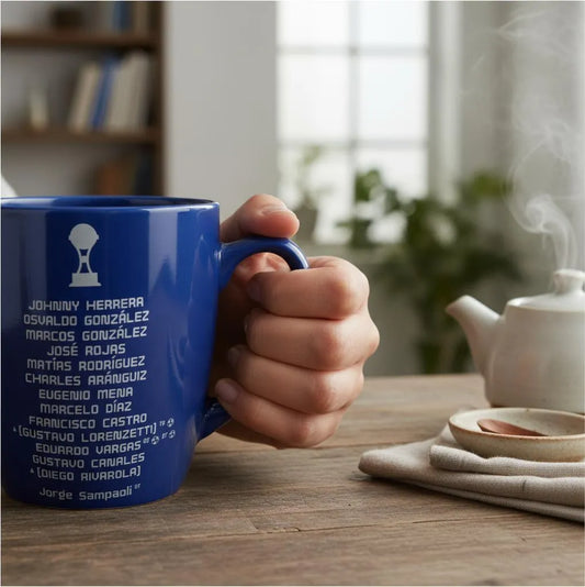 Tazon U De Chile Copa Sudamericana 30oz 880ml Vamos Leon Azul