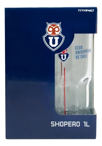 Vaso Cervecero Schopero Universidad De Chile 1 Lt Color Agua