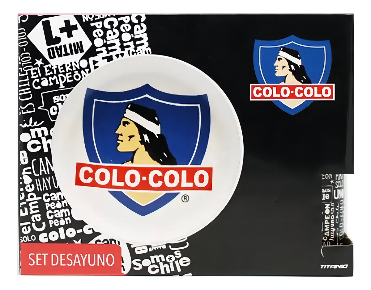 Set Desayuno Losa Colo Colo Taza Y 2 Platos.