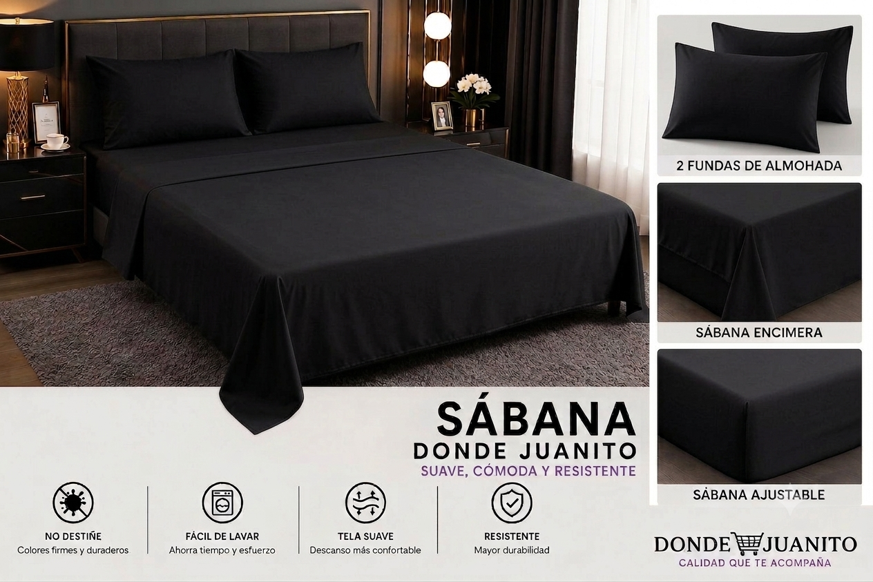 SABANA DE HILO PREMIUM KING PLAZAS COLOR LISO