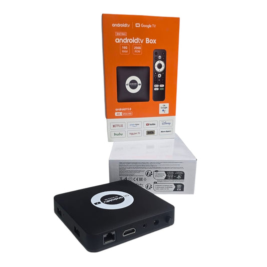 TV Box Android 15.0 4K Ultra HD | 16GB RAM + 256GB ROM | Google TV con Netflix y Magic TV