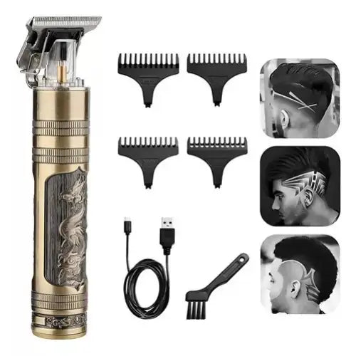 Máquina cortadora de cabello inalámbrica con acabado recortador de barba