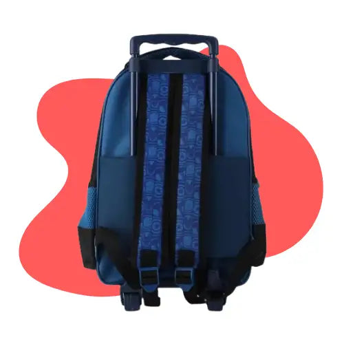 Mochila Escolar Avengers Con Ruedas Lonchera Estuche Color Azul