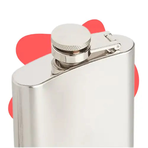 Petaca Equipo Futbol Colo Colo Acero Inoxidable 500 Ml Color Plateado