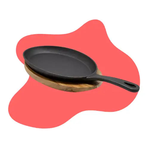 Plato Hierro Fundido Ovalado Black Bull Color Negro