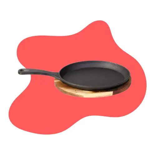 Plato Hierro Fundido Ovalado Black Bull Color Negro