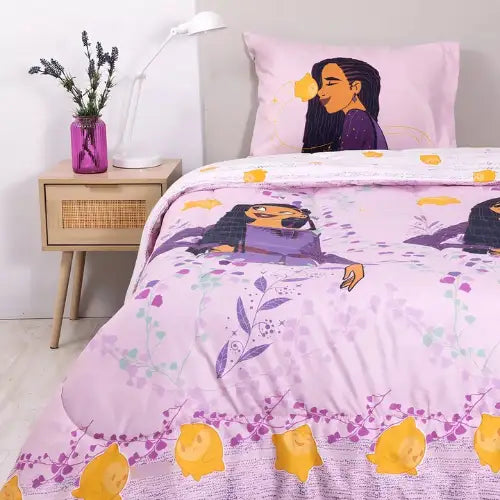 Plumón Infantil Reversible Disney Marvel Apto 1 Plaza y 1.5 Plaza Color Wish Asha