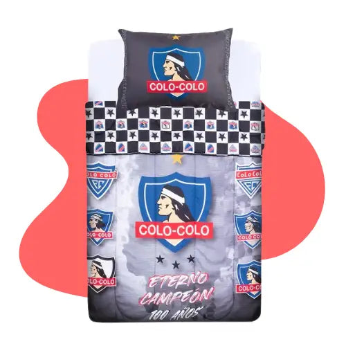 Plumón Colocolo 1.5plaza Eterno Campeón Diseño De La Tela Sublimado