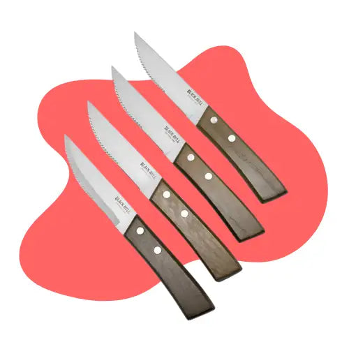 Set 4 Cuchillos Steak Black Bull
