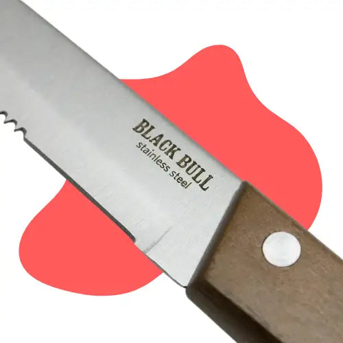 Set 4 Cuchillos Steak Black Bull