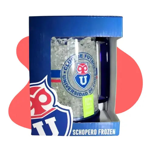 Vaso Cervecero Shopero Con Gel Para Enfriar 600ml U De Chile Color Azul