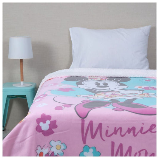 frazada sherpa polar disney minnie 1.5 plaza