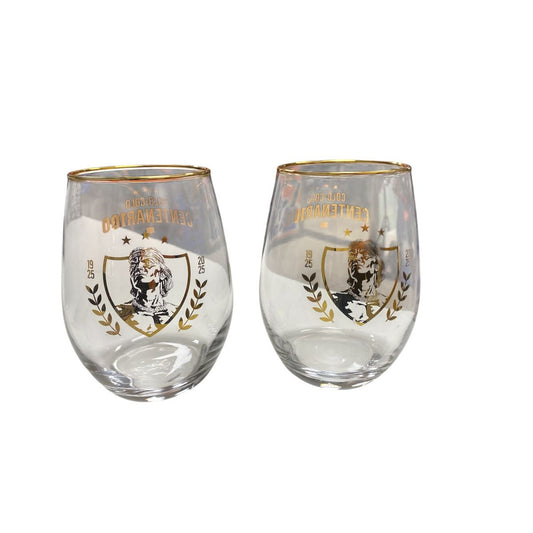 Set vasos colo colo cristal centenario x2