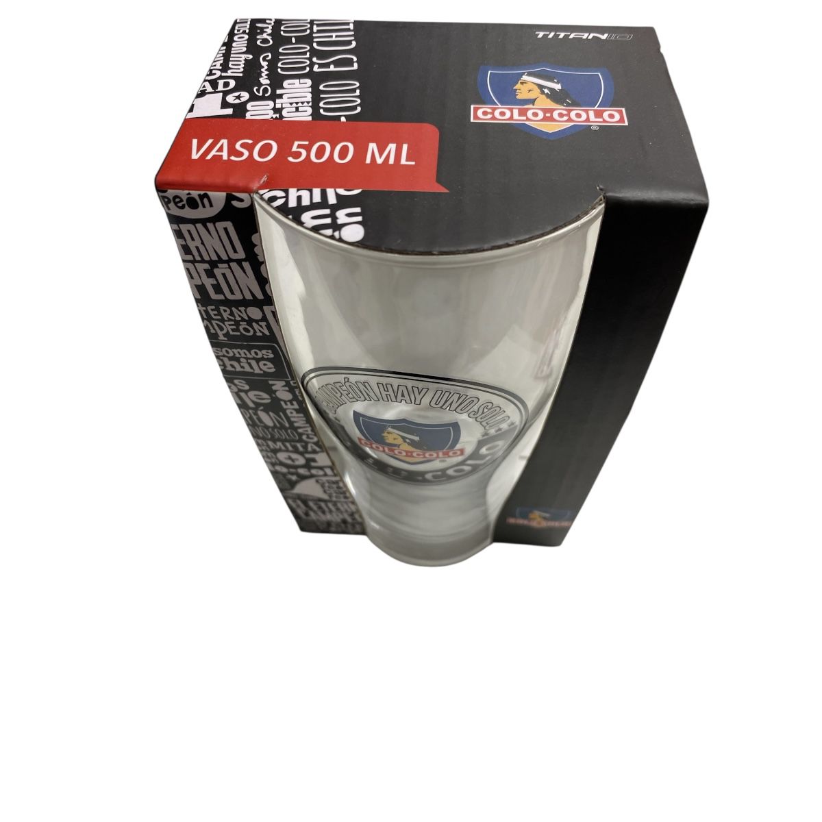 Vaso shopero colo colo 500 ml cristaL