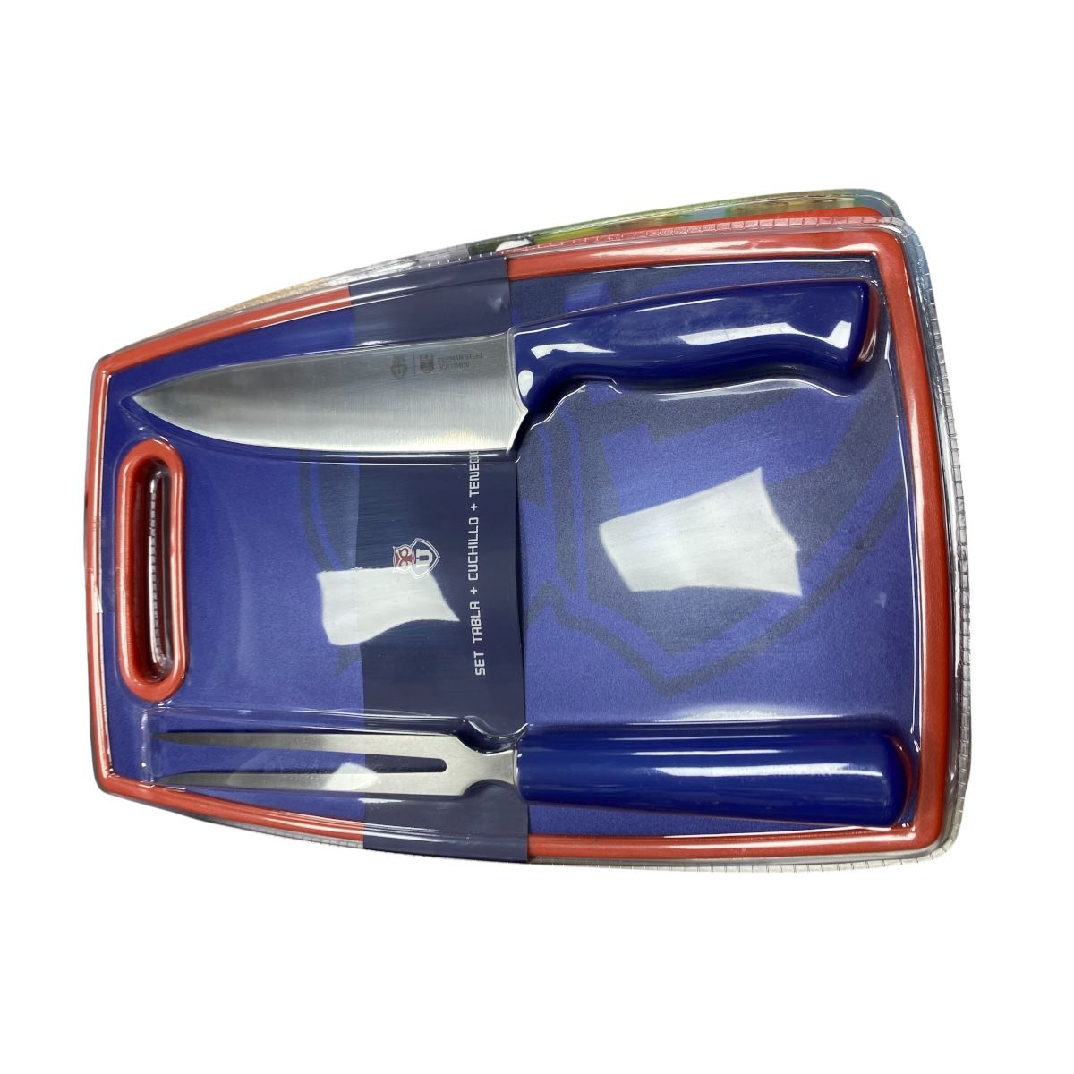 Set tabla de picar mas tenedor y cuchillo u de chile producto oficial