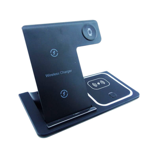 Cargador Inalámbrico 3 en 1 Plegable Celular Reloj y Audífonos