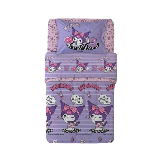 Plumón Reversible Kuromi 1.5 Plaza Infantil Anime