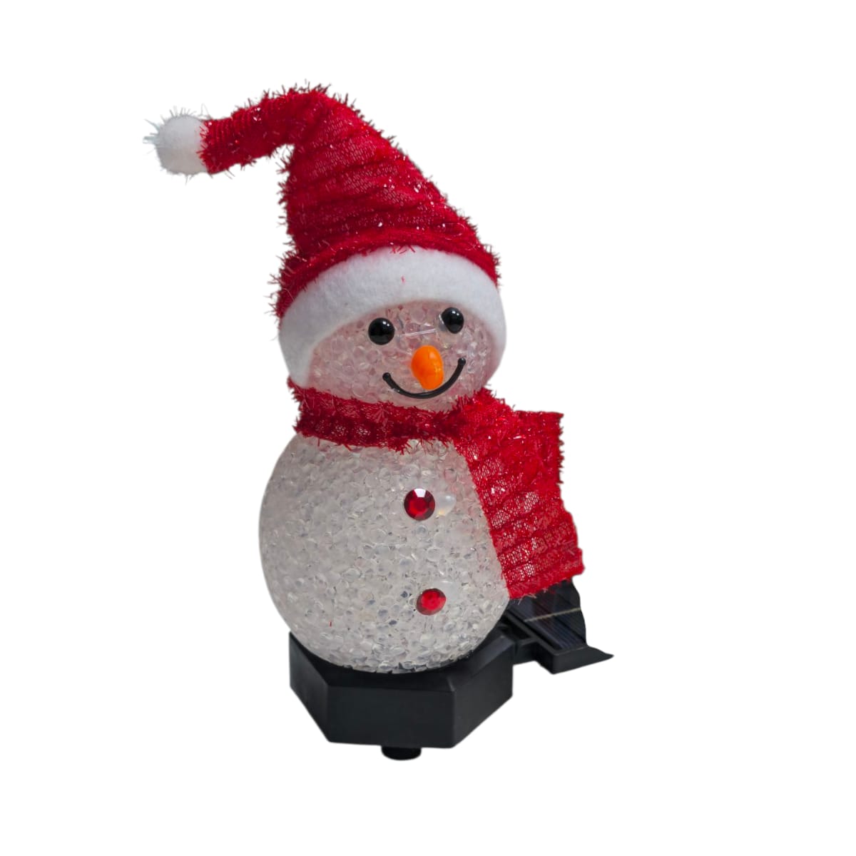 Muñeco de Nieve Solar LED Decoración Navideña Exterior