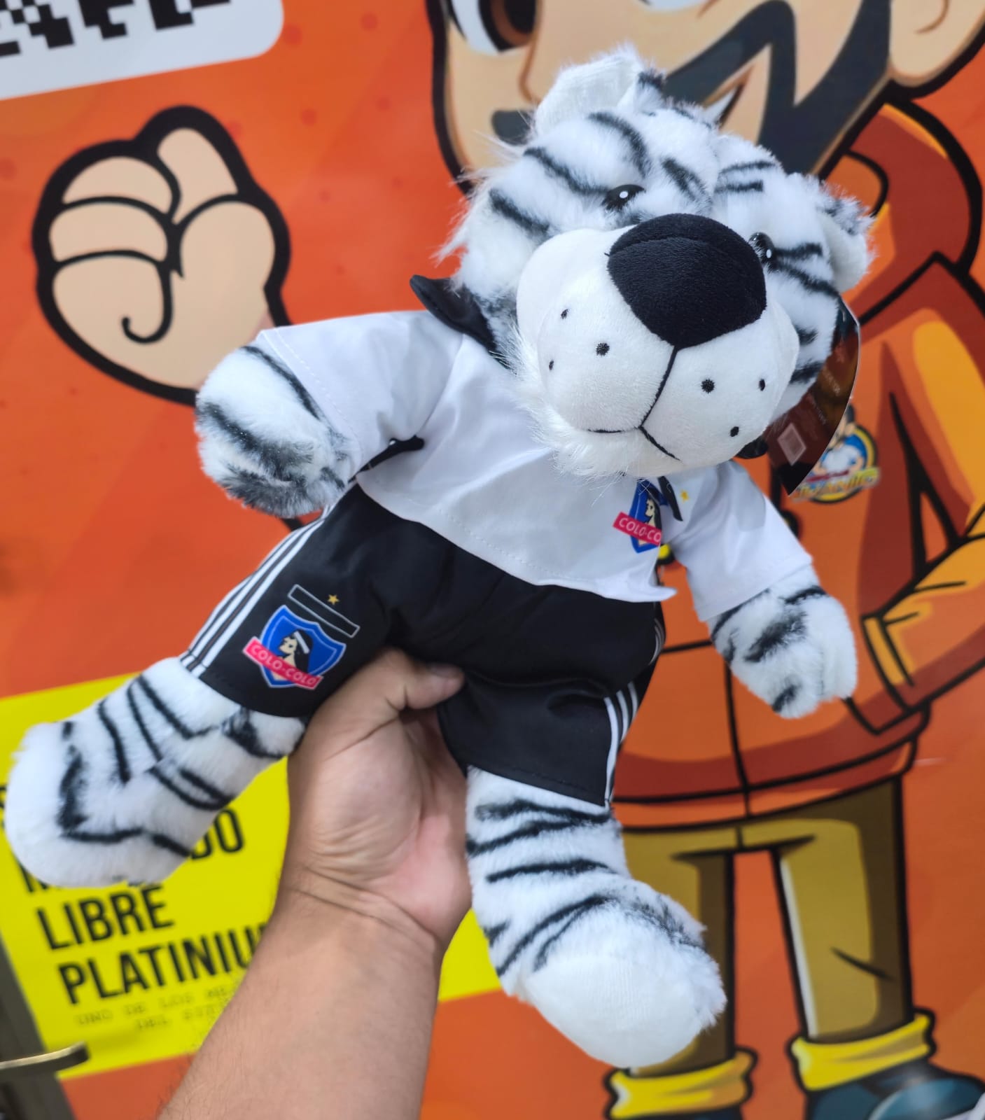 peluche tigre colo colo 26 cm fanatico eterno campeon