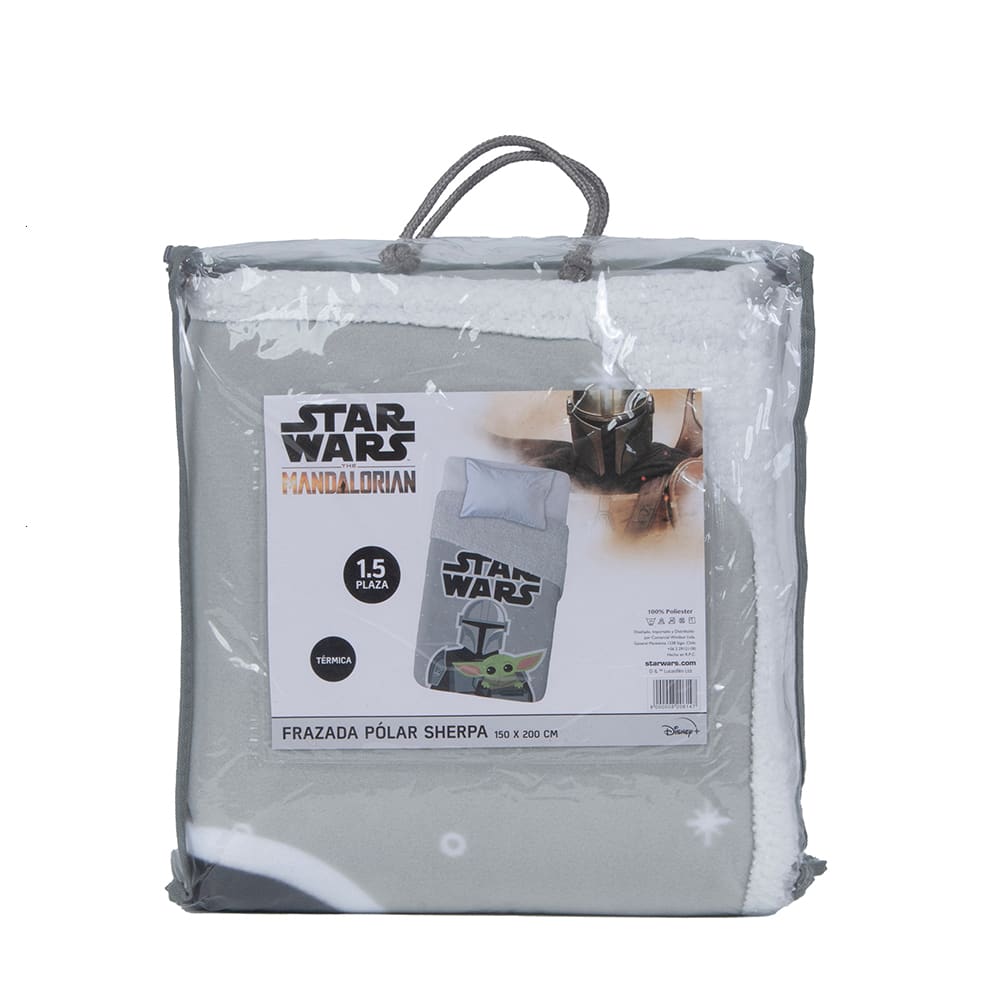FRAZADA POLAR CON SHERPA STAR WARS 1.5