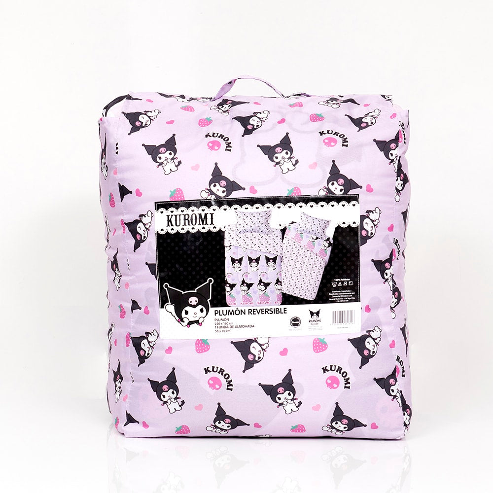 Plumón reversible Kuromi coquetta de 1.5