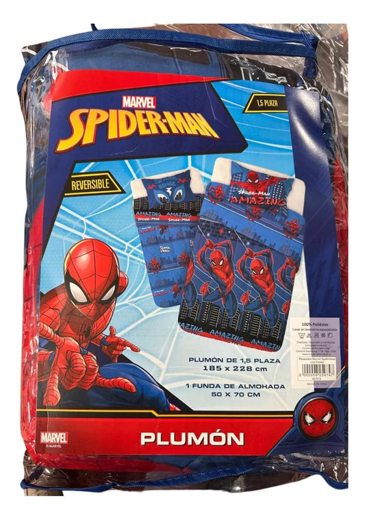 PLUMON RELLENO SPIDERMAN AZUL 1.5PL