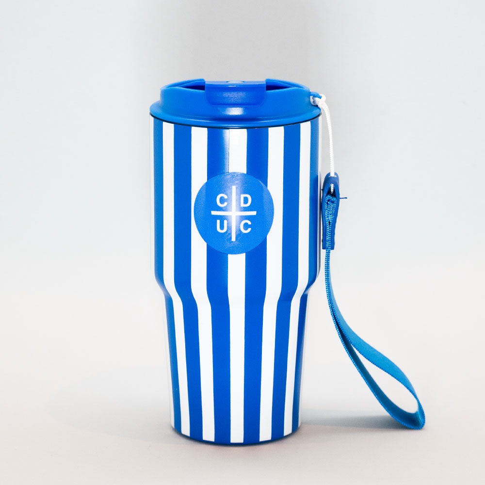 Mug termico lineal Universidad catolica edicion-cruzados
