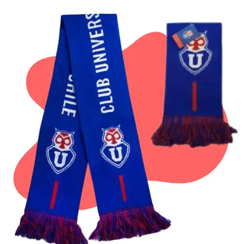 Bufanda Universidad De Chile Licenciada Titanio Color Azul Diseño De La Tela Tejido Talla Única