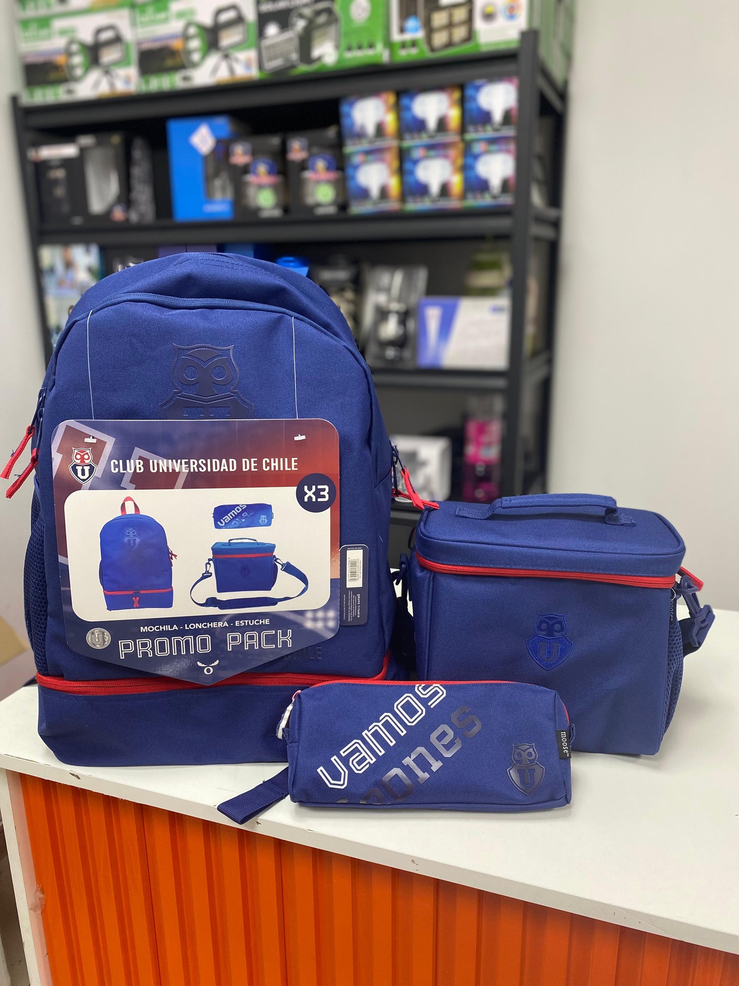 Mochila u de chile tri pack lonchera - estuche - mochila pack 2026