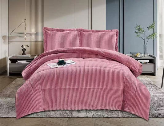 Cobertor sherpa chiporro cotelon premium 230x250 cm 2 plazas