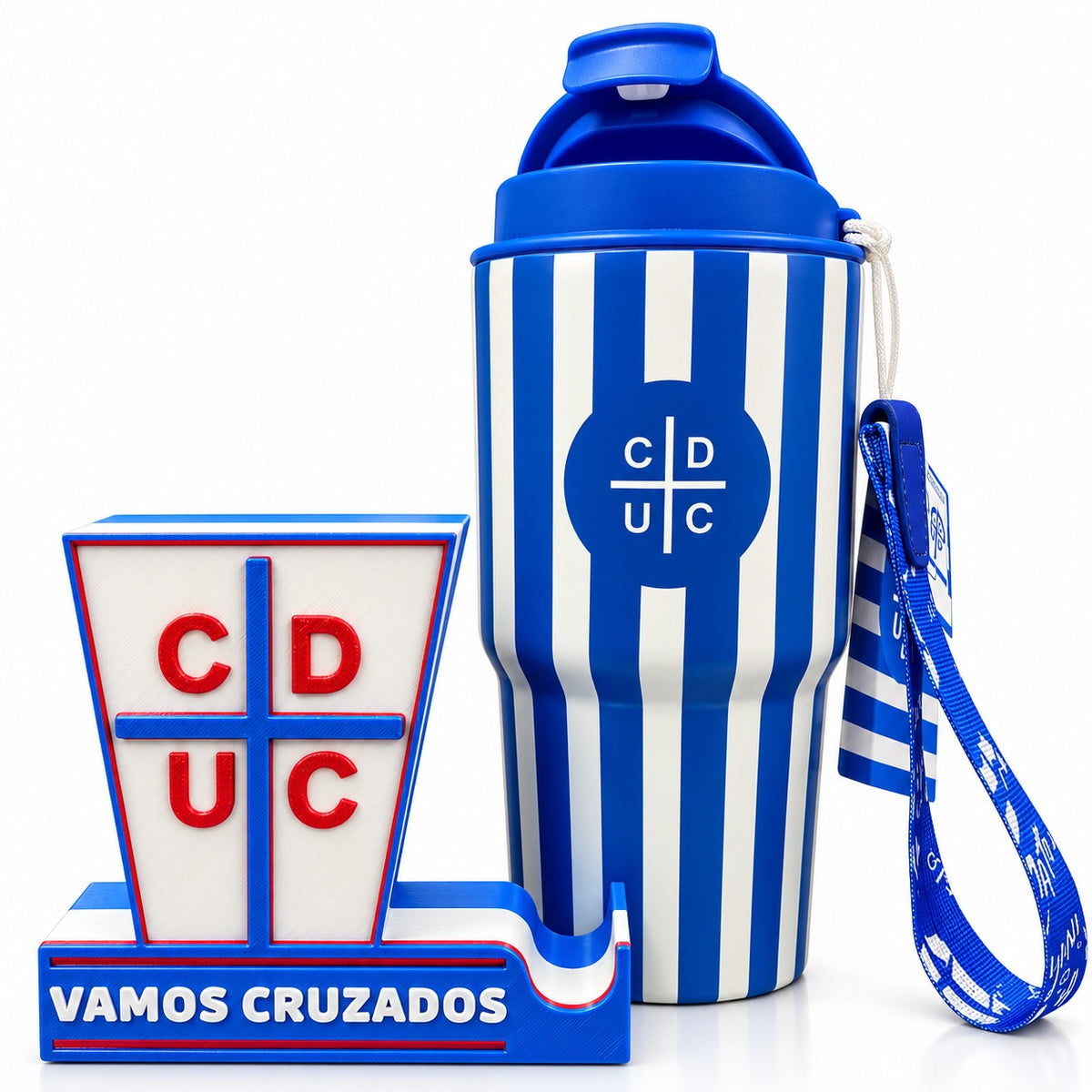 Pack Universidad Católica UC – Mug Térmico + Porta Celular Vamos Cruzados