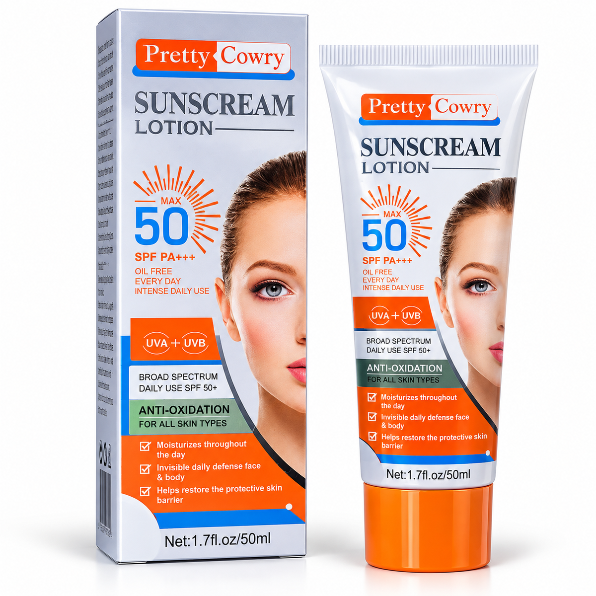 Protector Solar con Color Pretty Cowry SPF 50 PA+++ 50 ml