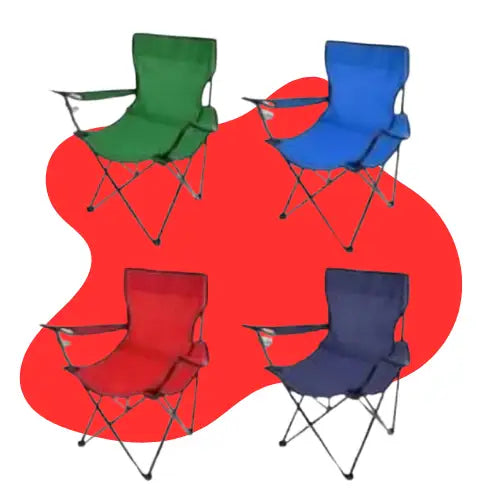 Silla Plegable Lisa Con Portavasos 80x50 - Colores Surtidos