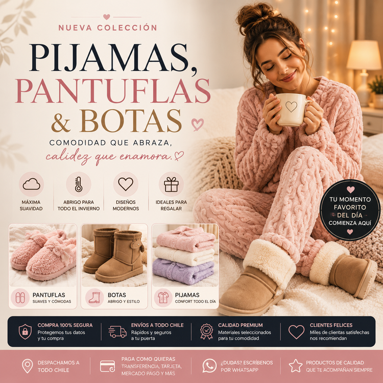 Pantuflas pijama botas