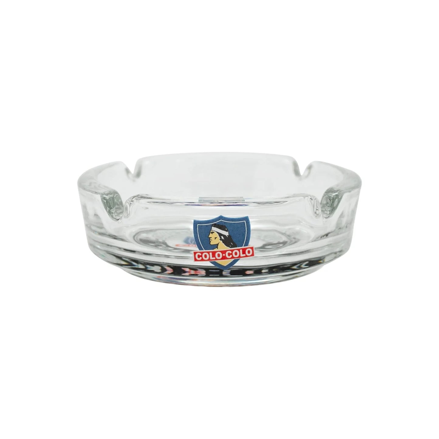 Cenicero de Vidrio Oficial Colo-Colo con Caja de Regalo - Colección Albo Campeón