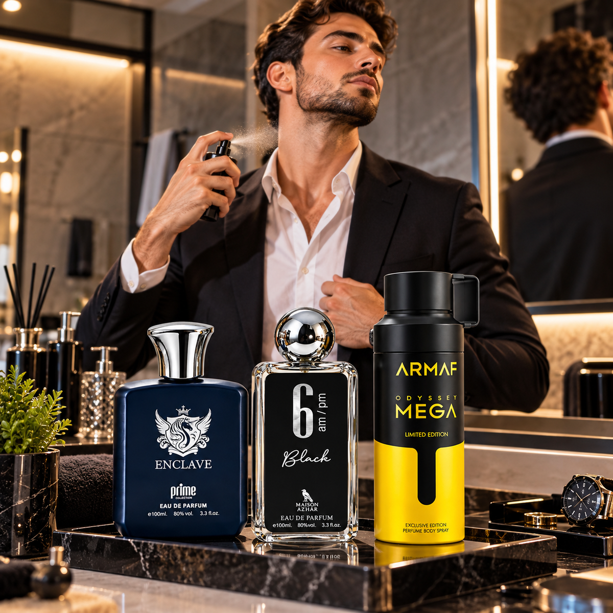 Pack X3 Combo Masculino Enclave + 6 am/pm Black + Odyssey Mega Spray