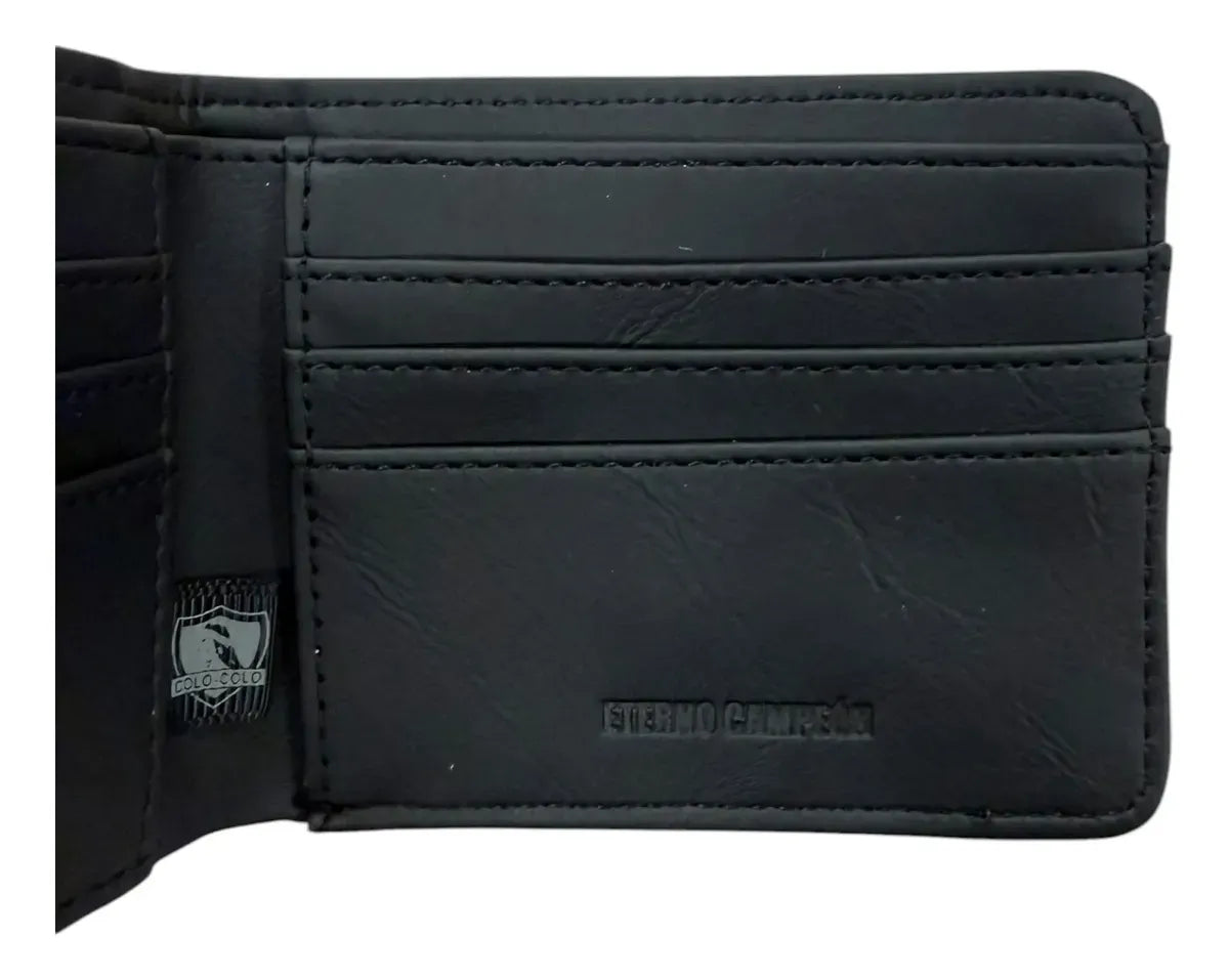 billtera colo colo eco cuero up en caja