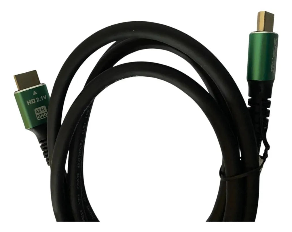 Cable Hdmi Hdtv 8k 4k 2.1v 1.8mt Punta Dorada 2.1v