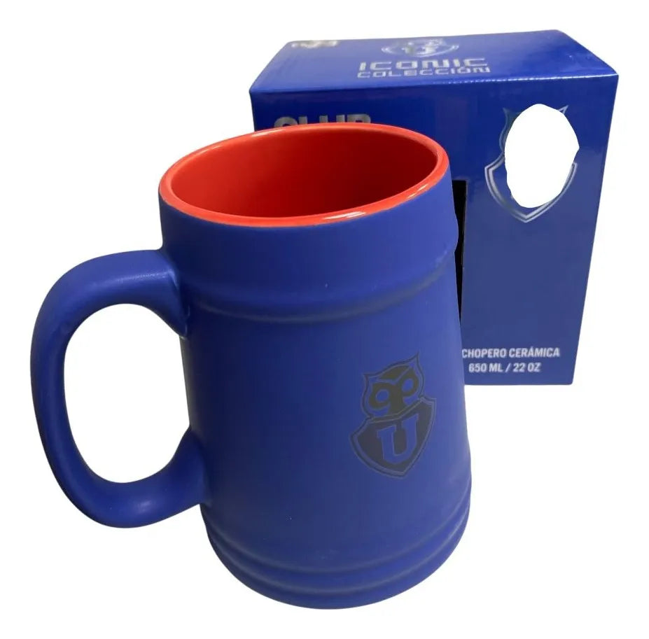Tazon U De Chile Ceramica Iconic 650ml 22oz Azul