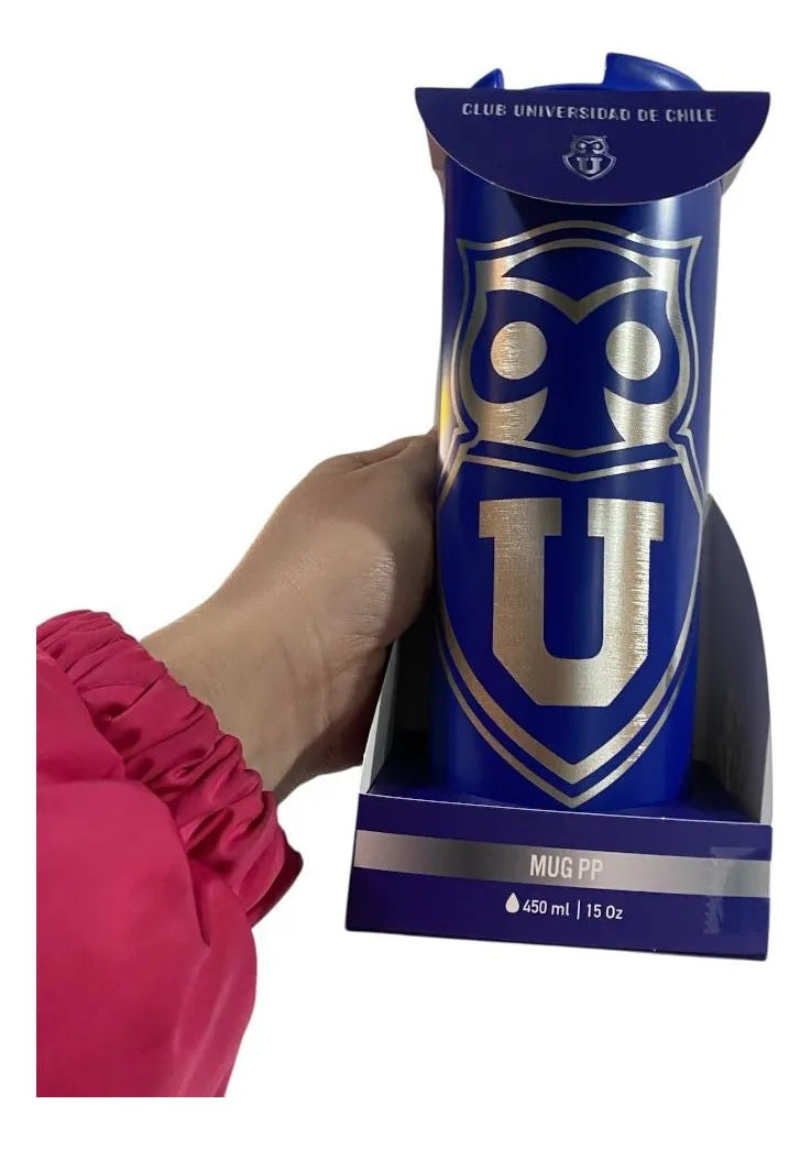 Mug Térmico Universidad De Chile, 450 Ml Azul U D Chile