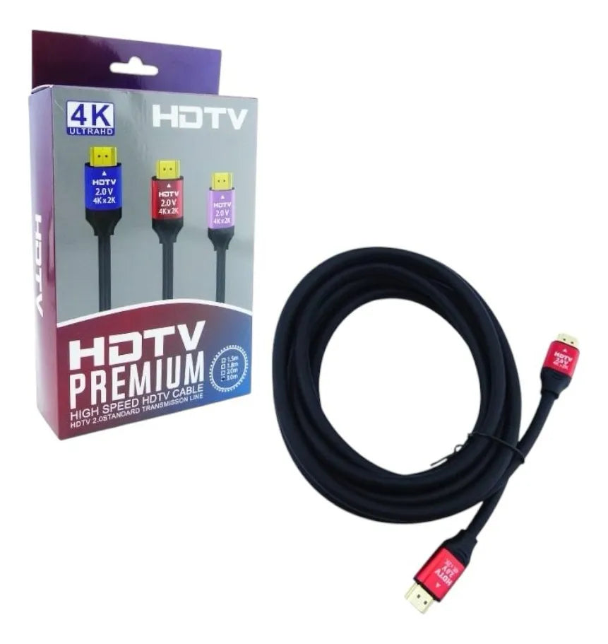 Cable Hdmi Marca Hdtv De 5mts, 4k, Version 2.0v