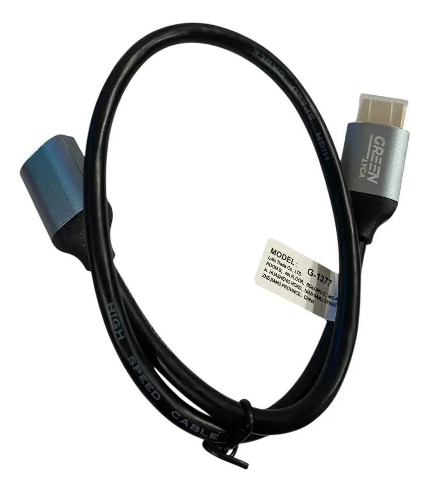 Cable extencion  Hdmi Hdtv Macho Hembra 4k 2.0v 0.5mt