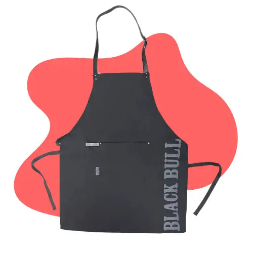 Delantal De Cocina Parrillero Para Asado Black Bull Color Negro