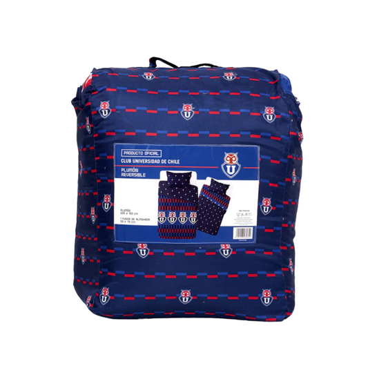 Plumón Universidad de Chile Reversible Plaza y Media 160x220 cm Oficial